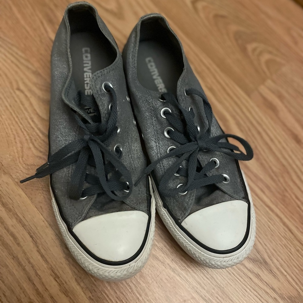 Converse Gray and Black Sneakers